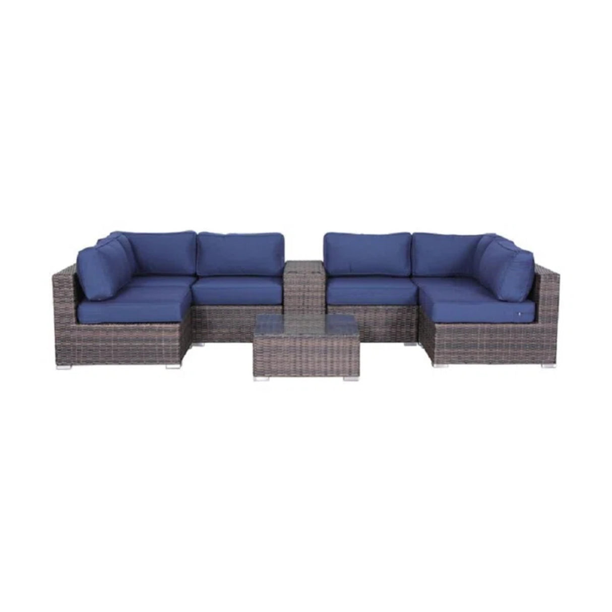 4-Person Fully Assembled Weatherproof Wicker Patio Seating Set