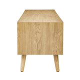 Boho Farmhouse Solid Wood TV Stand Cabinet - Sleep Galleria