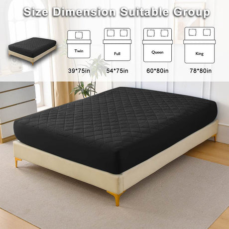 Ultrasonic Waterproof Cotton Mattress Protector Queen - Sleep Galleria