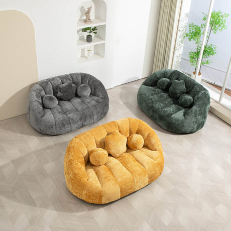 High Density Foam Chenille Bean Bag Lounge Chair - Sleep Galleria
