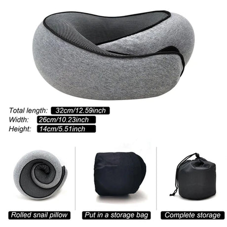 Neck Travel Pillow Memory Foam Neck Pillow Comfort Compact Ergonomic for Travel