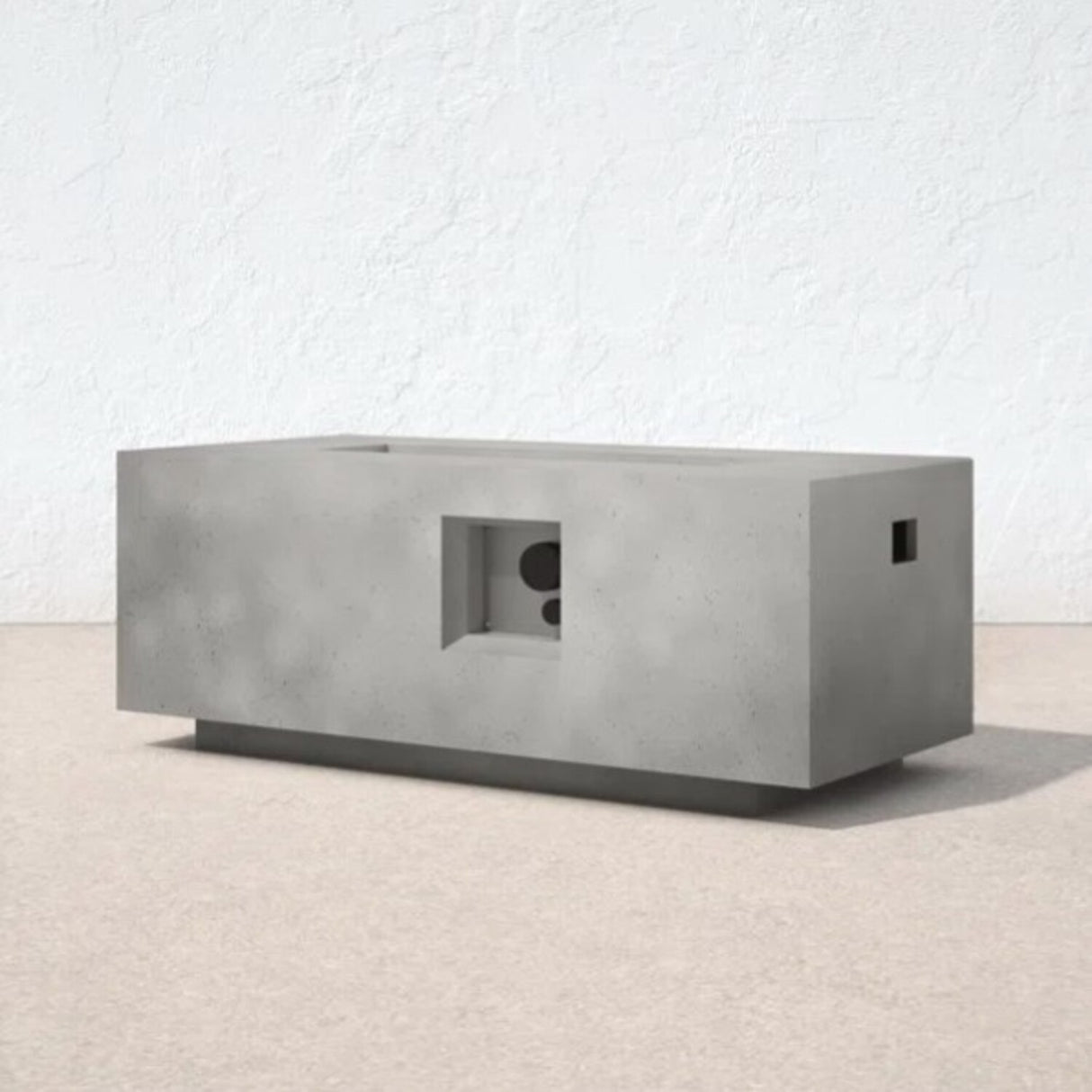 Modern Concrete Propane Outdoor Fire Pit Table