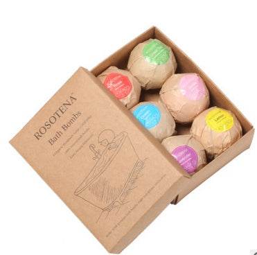 Set of 6 Organic Shea Butter Scented Bath Bombs - Calmora - Sleep Galleria