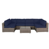 All-Weather Wicker 7-Piece 6-Person Outdoor Sofa Set
