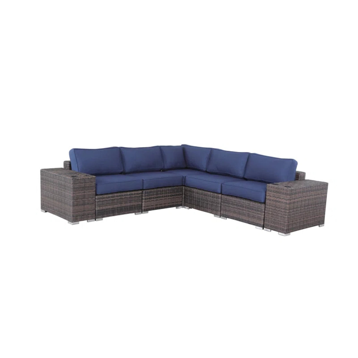 Fully Assembled Rattan Wicker 4-Person Outdoor Seating Group