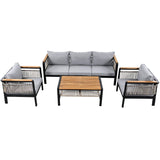 Outdoor Sectional Patio Furniture Set With Cushions And Table