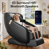 4D Massage Chair Full Body,Zero Gravity Massage Chair with Heat and Foot Massage,Full Body Massage Recliner Chair with Airbags, Kneading, Bluetooth, LCD Touch Control
