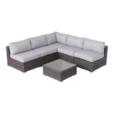 Fully Assembled Outdoor Wicker 4-Person Seating Set With Cushions