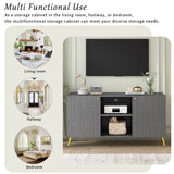 Modern Gray MDF TV Stand With Adjustable Shelf - Sleep Galleria