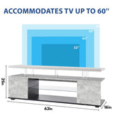 Modern Gray Engineered Wood Gaming TV Stand Console - Sleep Galleria