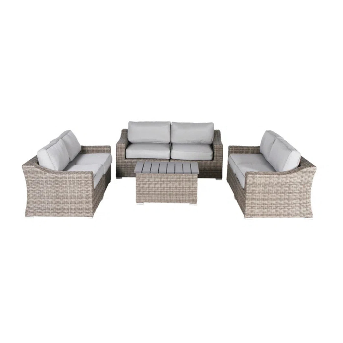 7-Piece Fully Assembled Weather-Resistant Wicker Patio Sofa Set