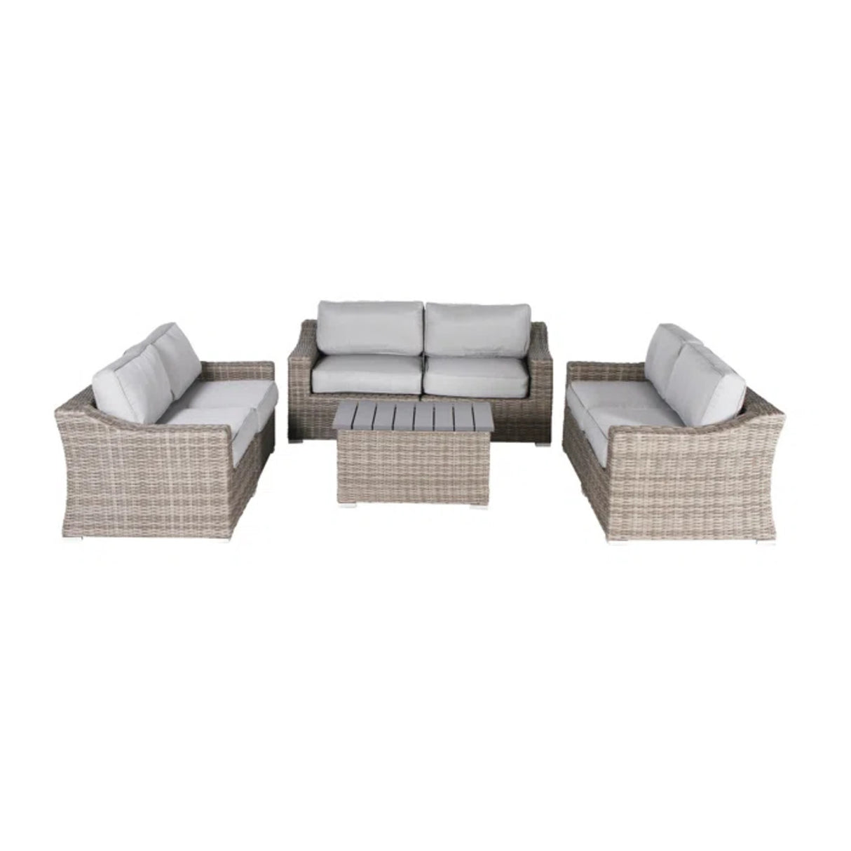 7-Piece Fully Assembled Weather-Resistant Wicker Patio Sofa Set
