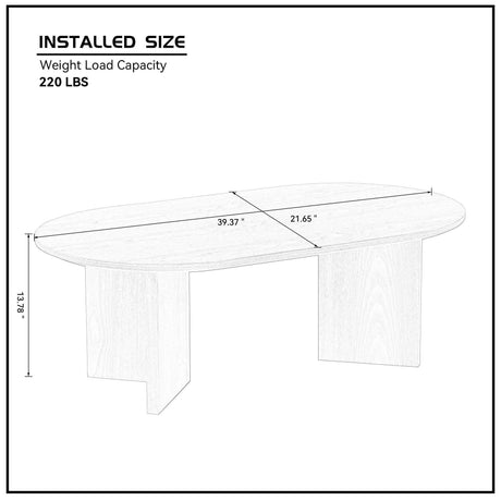 Modern Compact MDF Pedestal Base Coffee Table - Sleep Galleria