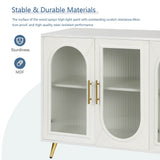 Antique White Wood TV Stand With Storage Cabinet - Sleep Galleria