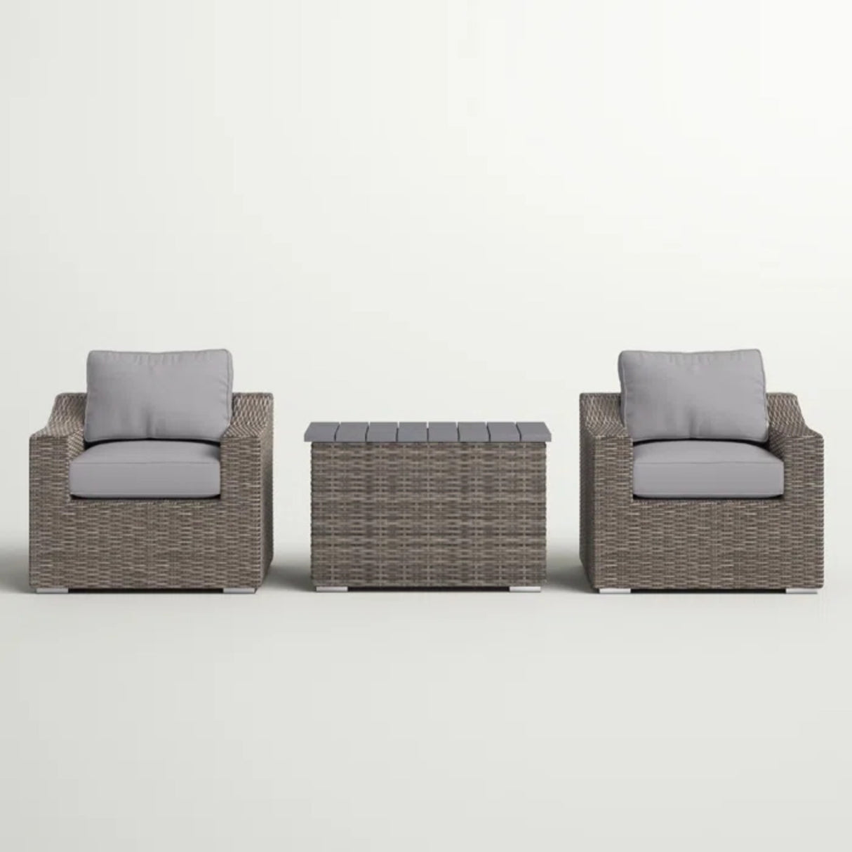 3-Piece Chic Rattan Wicker Outdoor Seating Group