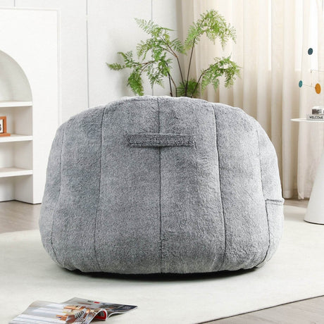 High - Density Foam Faux Fur Beanbag Chair - Calmora - Sleep Galleria