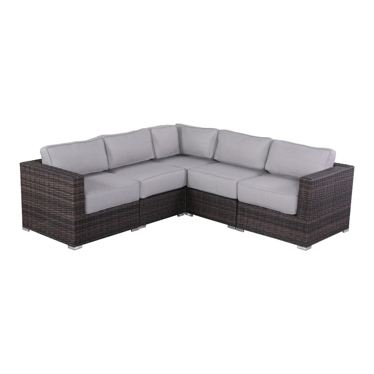 HDPE Wicker 4-Person Outdoor Seating Group With Cushions