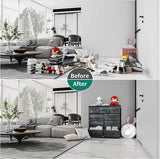 DWVO Chest of Drawer with 9 Drawers for Bedroom Fabric Dresser Storage Drawers with Handles Metal Frame for Living Room, Hallway, Nursery