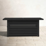 Modern Stainless Steel Outdoor Black Fire Pit Table