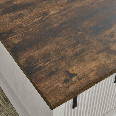 Rustic Sliding Barn Door Coffee Table With Storage - Sleep Galleria