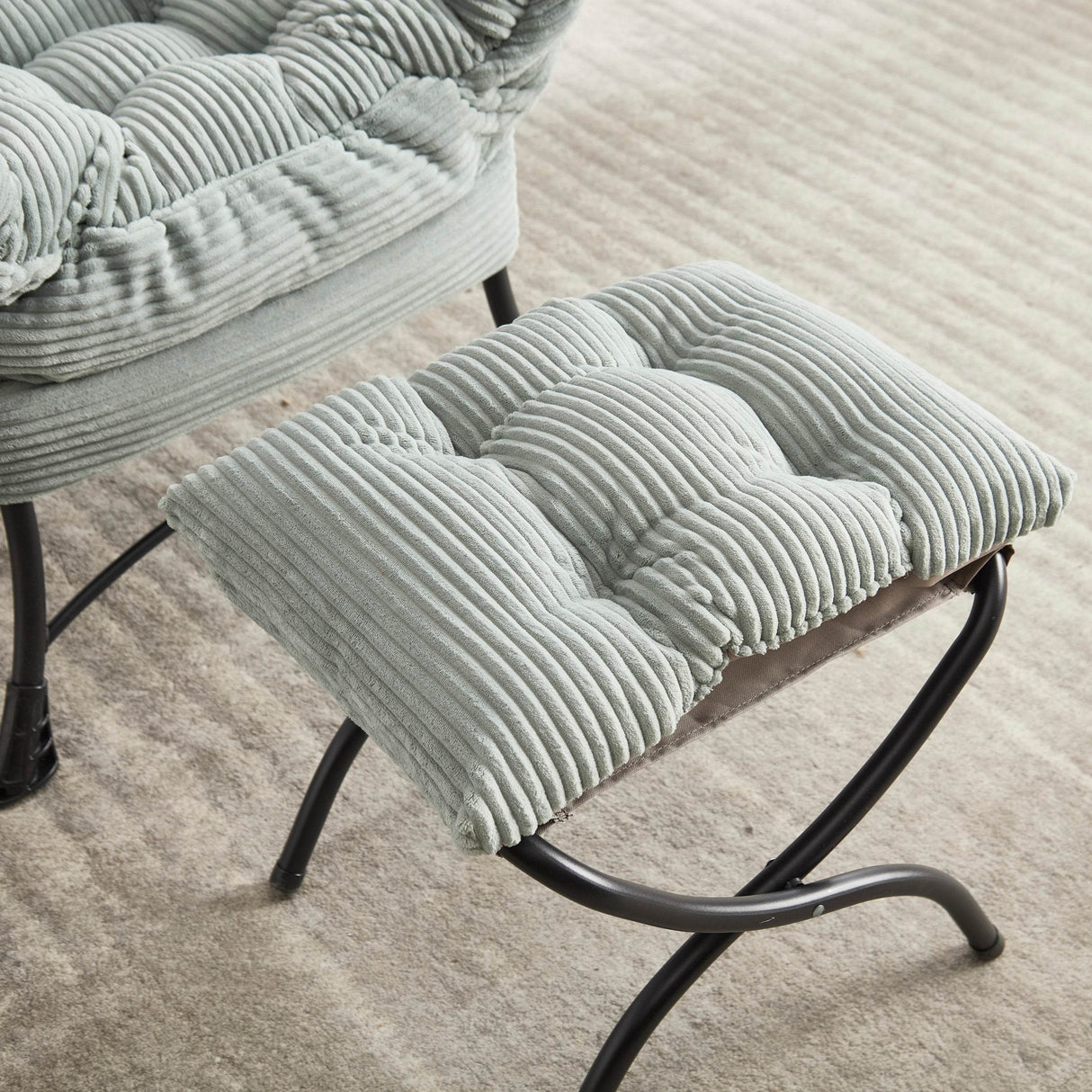 Soft Lounge Chair With Ottoman And Side Pocket - Sleep Galleria