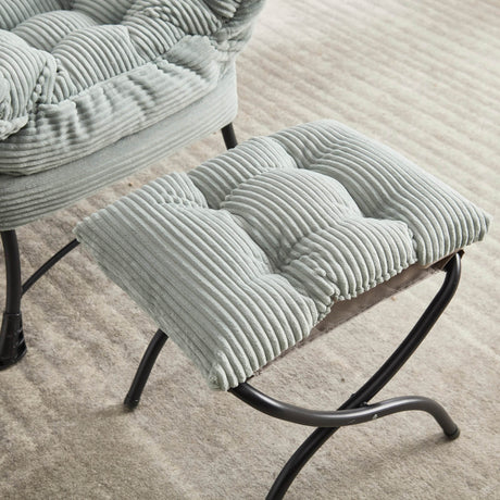 Soft Lounge Chair With Ottoman And Side Pocket - Sleep Galleria