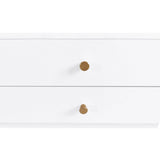 Modern White Particle Board TV Stand With Drawers - Sleep Galleria