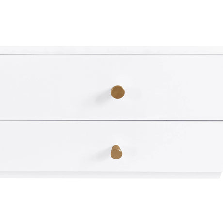 Modern White Particle Board TV Stand With Drawers - Sleep Galleria