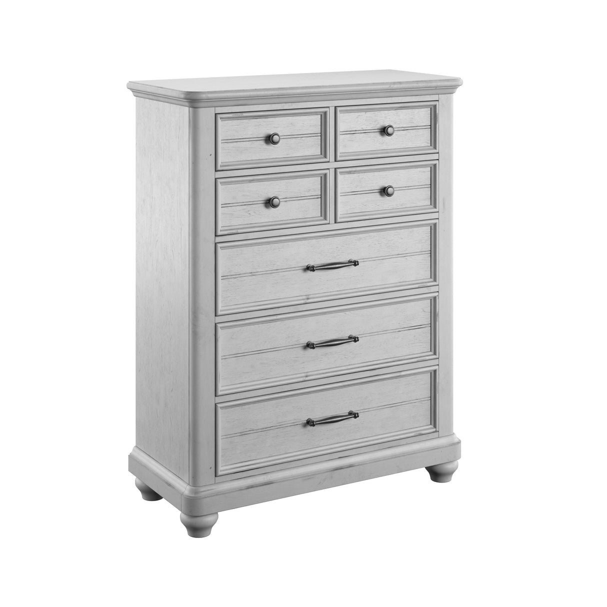 Gray Engineered Wood 7-Drawer Storage Chest