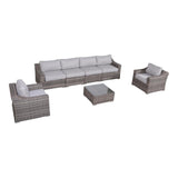 Fully Assembled Outdoor Wicker Seating Group With Cushions