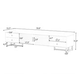 Modern White MDF TV Stand With Storage Cabinet - Sleep Galleria