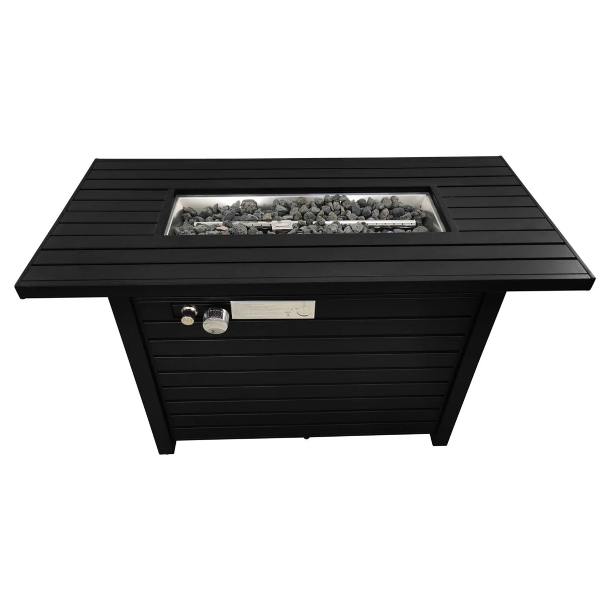Modern Stainless Steel Outdoor Fire Pit Table With Adjustable Flame