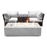 5-Piece Pre-Built Outdoor Wicker Conversation Set With Firepit