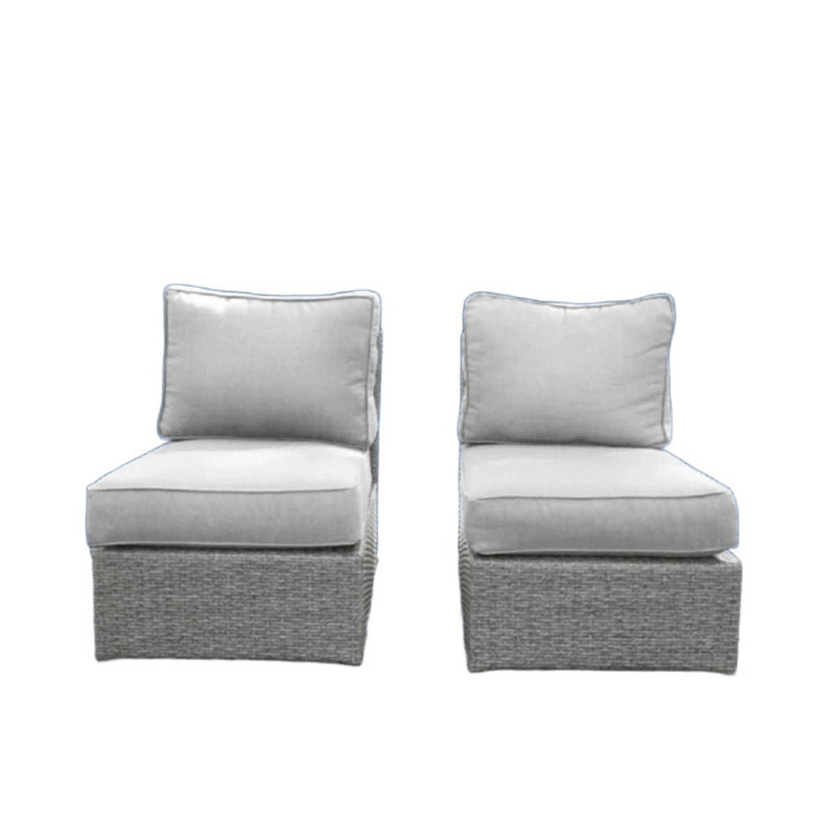 Modern Grey Mix Wicker Outdoor Patio Chair With Cushions