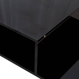 Architectural Shape Black Particle Board Coffee Table - Sleep Galleria