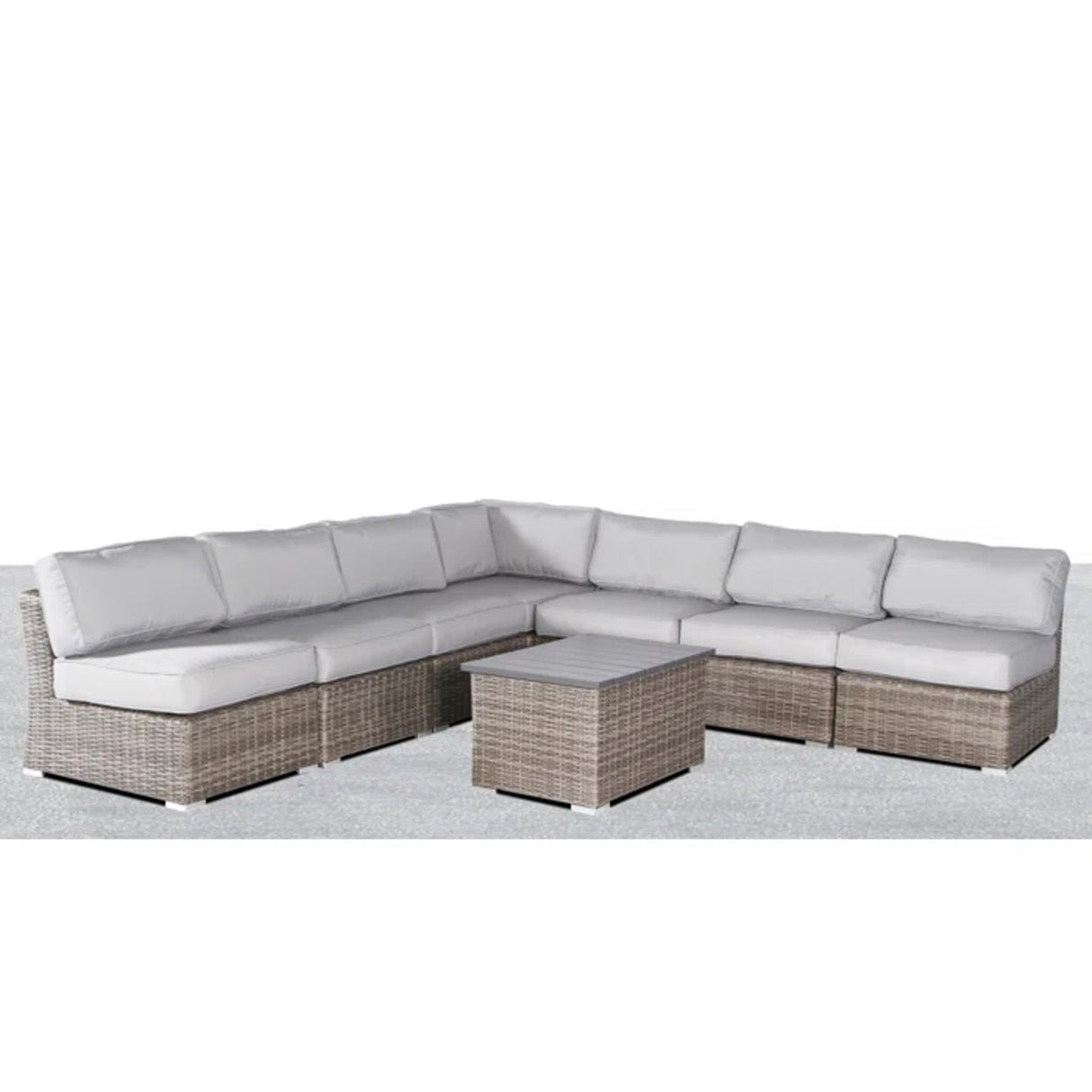 All-Weather 8-Piece Wicker Patio Seating Group With Cushions