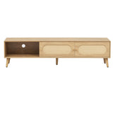 Boho Farmhouse Solid Wood TV Stand Cabinet - Sleep Galleria