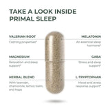 Primal Sleep - the Essential Sleep Support Supplement for Deep, Restful Sleep. with Lavender, Valerian Root and Melatonin. 60 Capsules