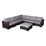 Modern Wicker Reversible Patio Sectional Sofa With Cushions