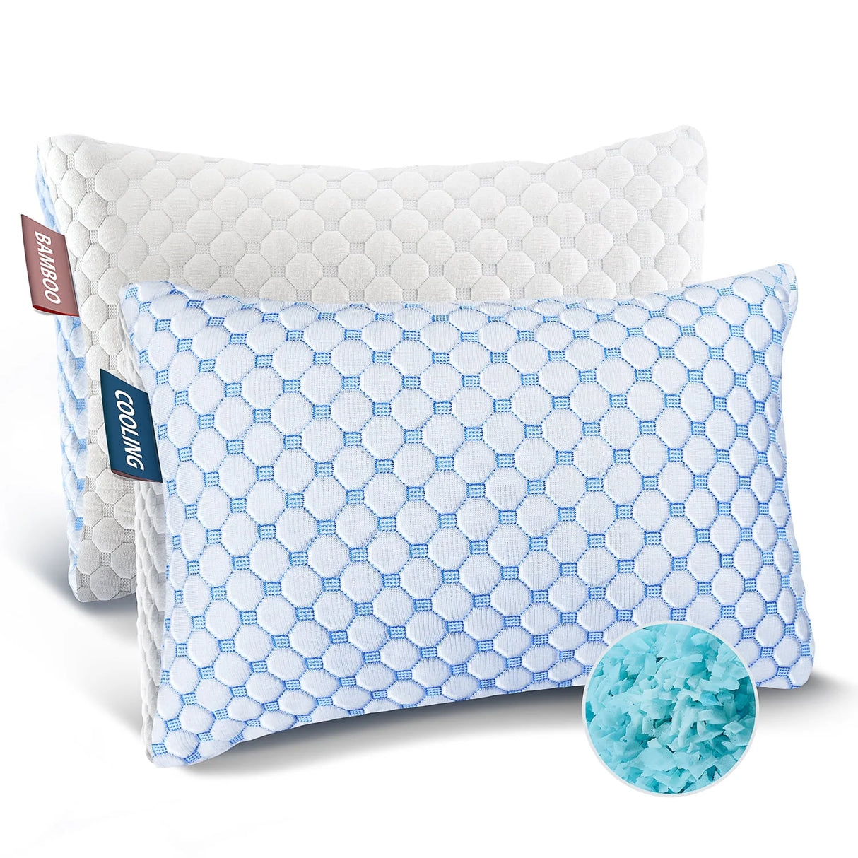 Virtu Temperature Regulating Reversible Cooling Body Pillow for Adult, Adjustable Memory Foam Long Body Pillows for Bed, 20" X 54"