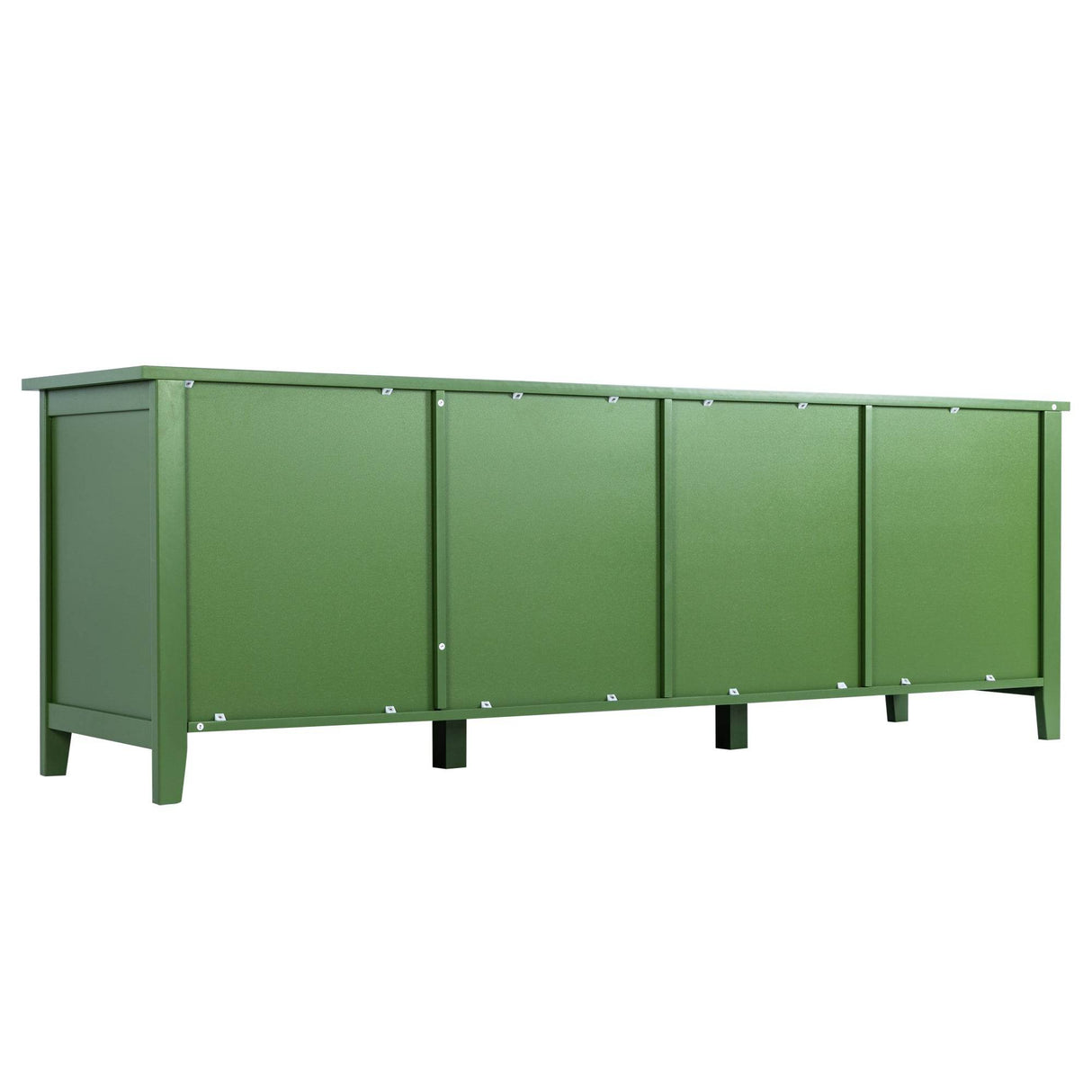 Antique Green Solid Wood TV Cabinet With Glass Door - Sleep Galleria