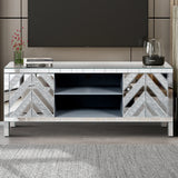47-Inch Mirrored Dual Door TV Media Console