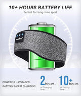 Sleep Centre Sleep Band, Headband Headphones, Sleep ASMR, Sleep Headphones Adjustable, Sleeping Headphones Comfortable Headband with Thin Speaker Microphone, ASMR Headphones, on Earon Ear