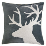 Holiday Reindeer Velvet Accent Decorative Pillow 20x20