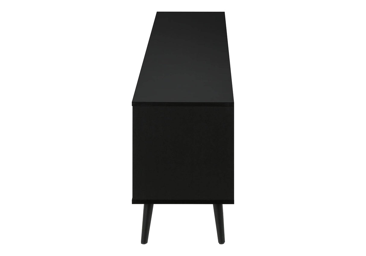 72-Inch Contemporary Brown And Black TV Stand Console - Sleep Galleria