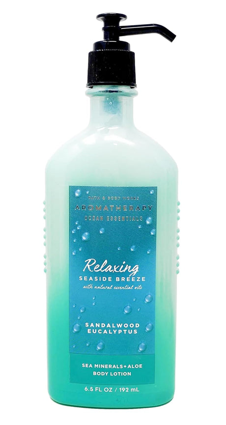 Aromatherapy Relaxing Seaside Breeze Sandawood & Eucalyptus - 2 Pack of Body Lotion with a Charcoal Scrub Soap