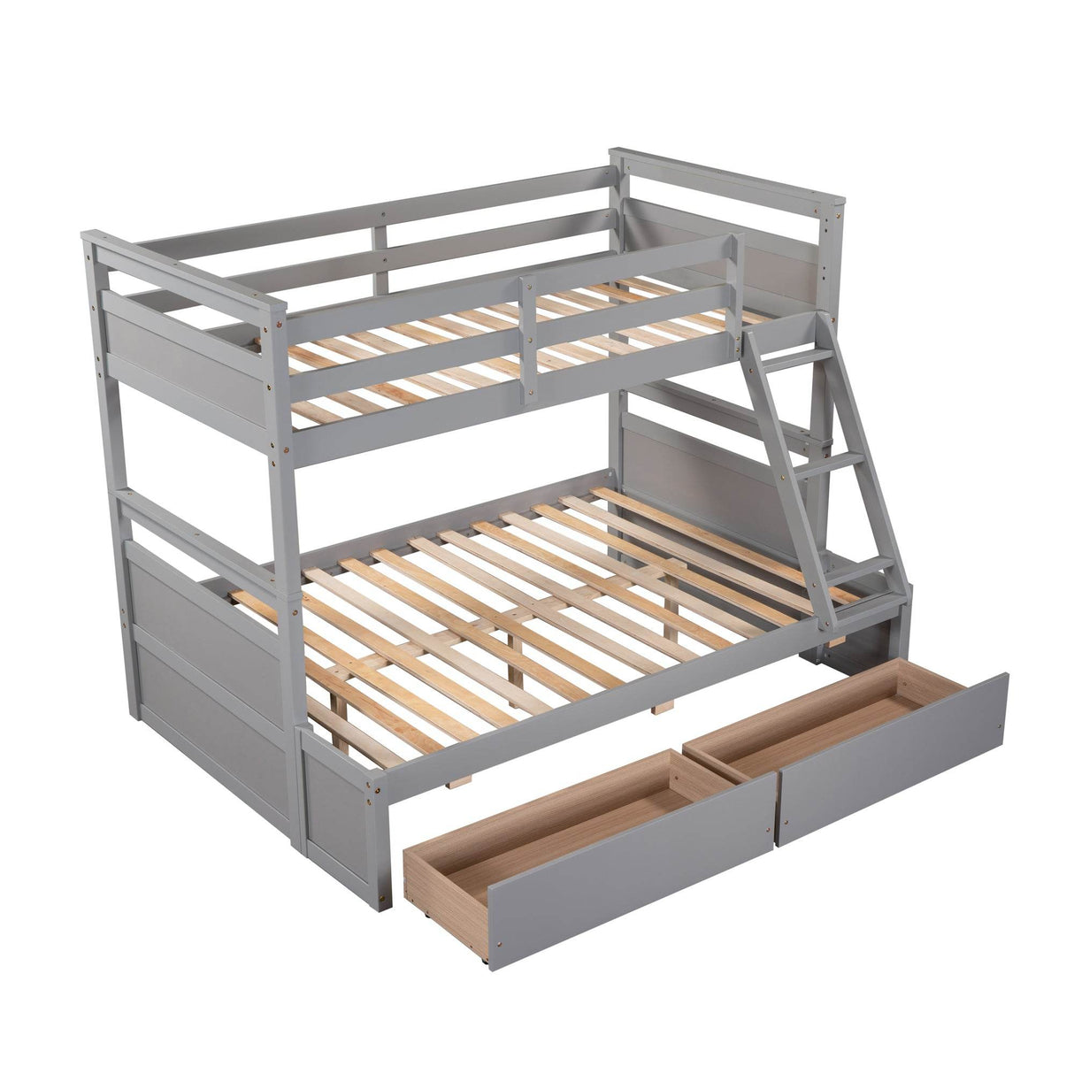 Twin-Over-Full Solid Wood Storage Bunk Bed