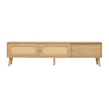 Boho Farmhouse Solid Wood TV Stand Cabinet - Sleep Galleria