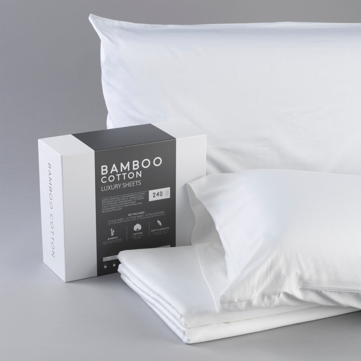 King Soft Bamboo Cotton Sheet Set With Pillowcases