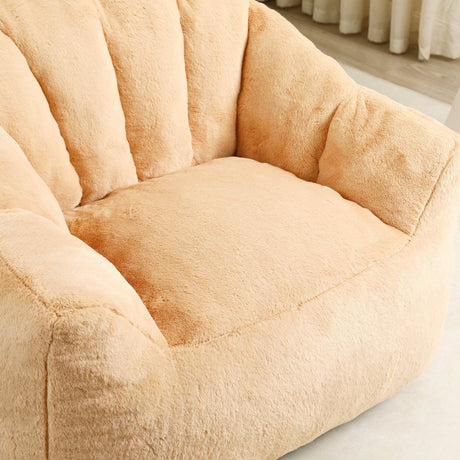 High - Density Foam Faux Fur Beanbag Chair - Calmora - Sleep Galleria